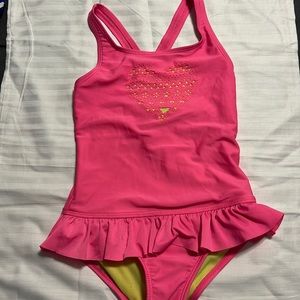 Girls Cat & Jack pink one piece swim suit size S